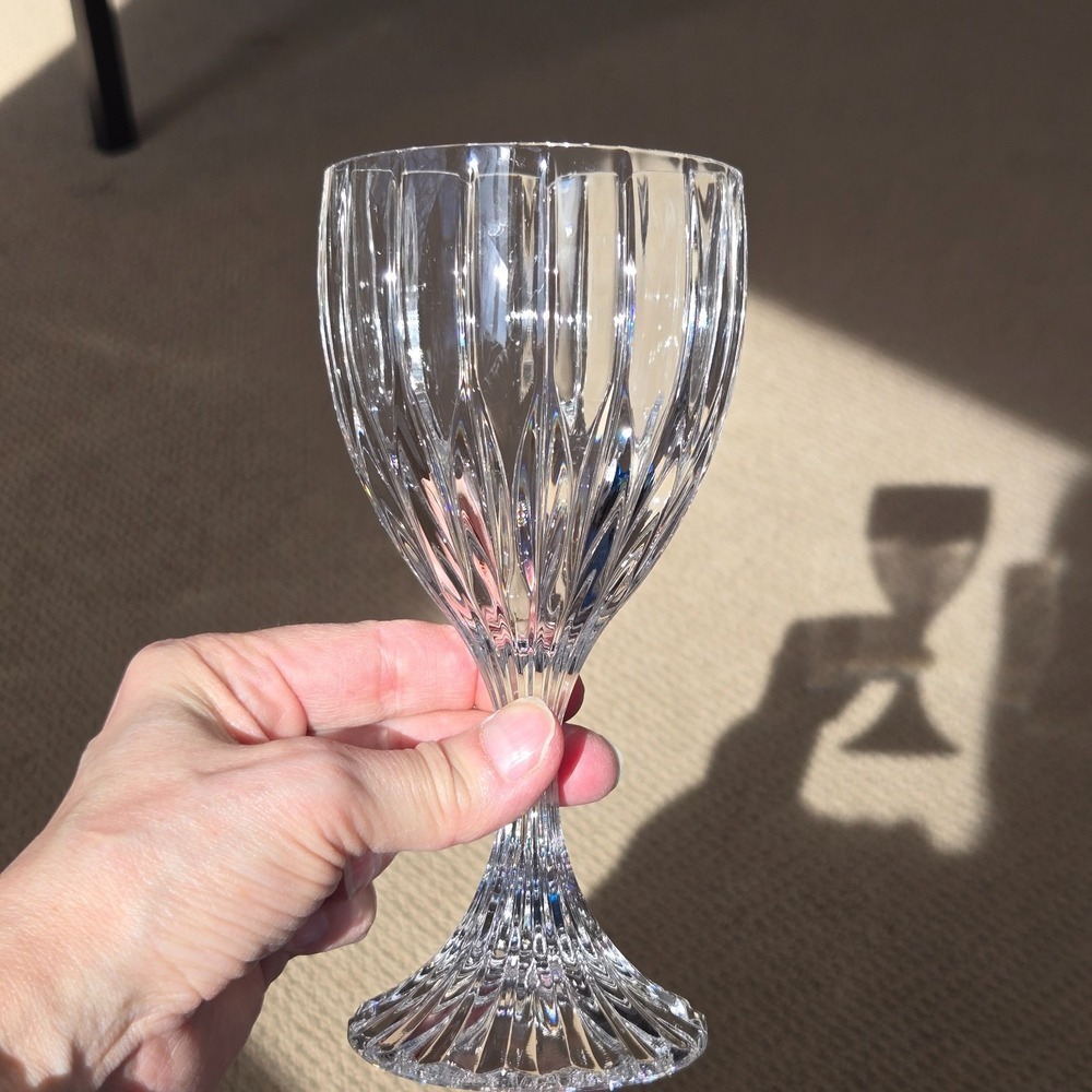 5 Mikasa Park Lane Crystal Water Goblets / Wine Glasses 6.75" Tall Luxury